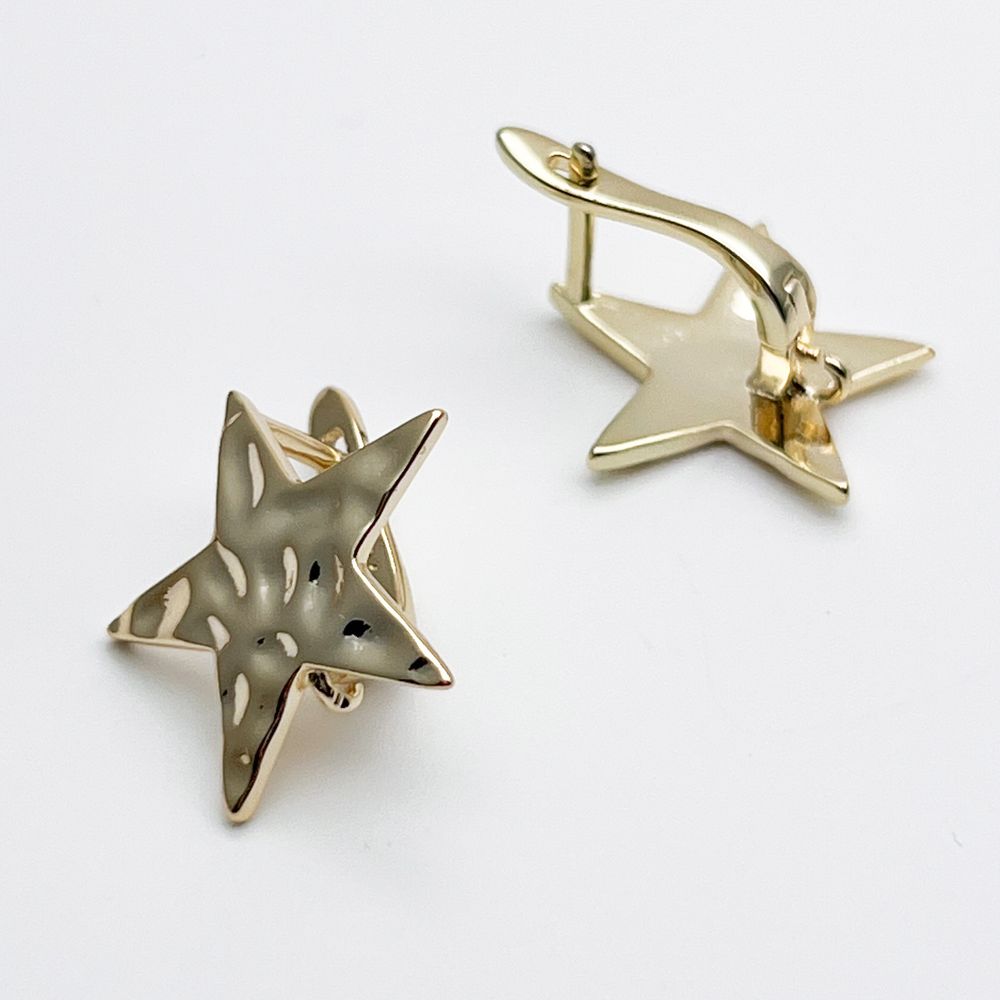 Ювелирные швензы с позолотой, размер 19*18 мм, цена за пару