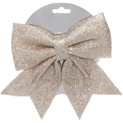 Бант на елку «Шик» 15*20 см, Шампань