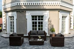 "Капучино Сингл" лаунж-зона из искусственного ротанга, цвет коричневый