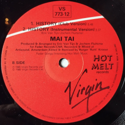 Винтажная виниловая пластинка LP Mai Tai History (UK 1985) Maxi Single 45 RPM