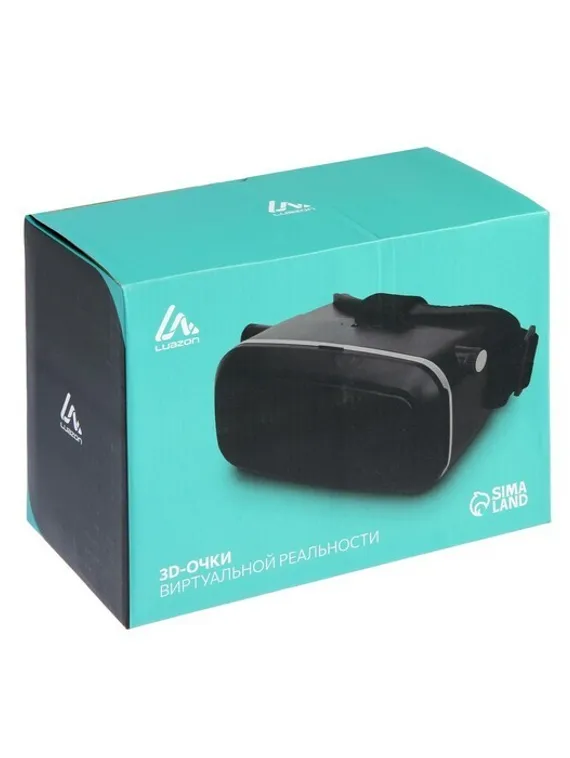 3D Очки виртуальной реальности LuazON, смартфоны до 6.5&quot; (75х160мм), чёрные