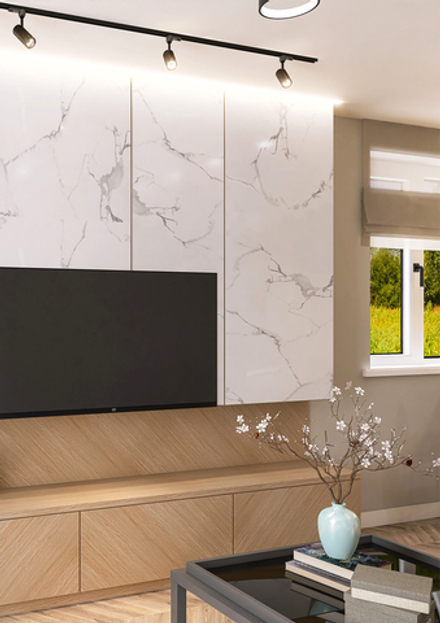 Листовая панель ПВХ "Гибкий мрамор" DESIGN MODERN, Венато (глянец)