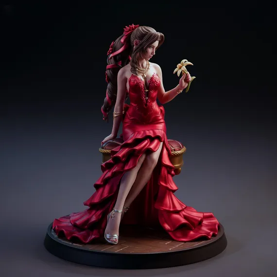 Aerith beautiful flower - Final Fantasy