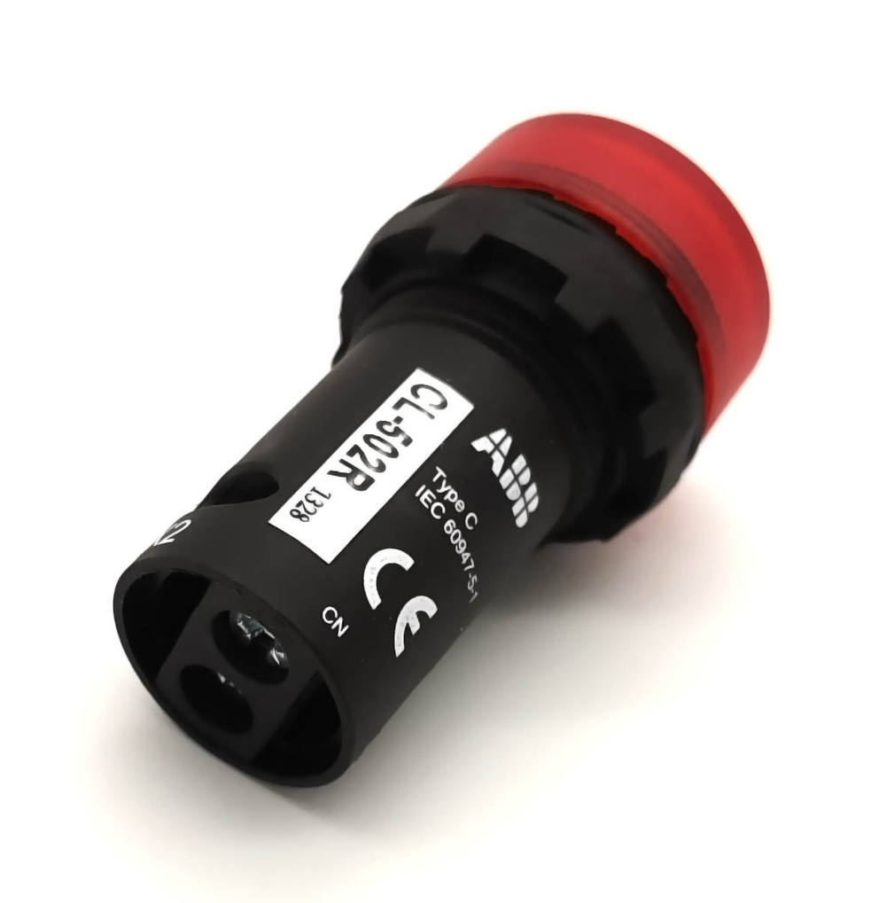 2шт Лампа со встроенным светодиодом, красная ABB CL-502R, 24В AC/DC 1SFA619402R5021