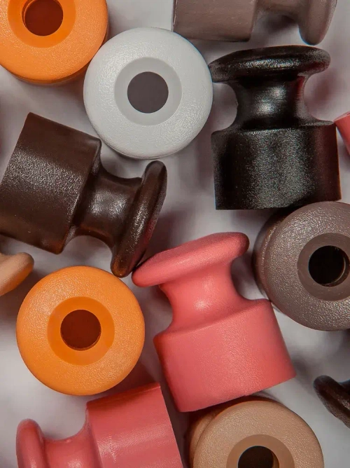 Изолятор T-RETRO для монтажа витого провода, цвет коричневый (классическая серия), 25 штук