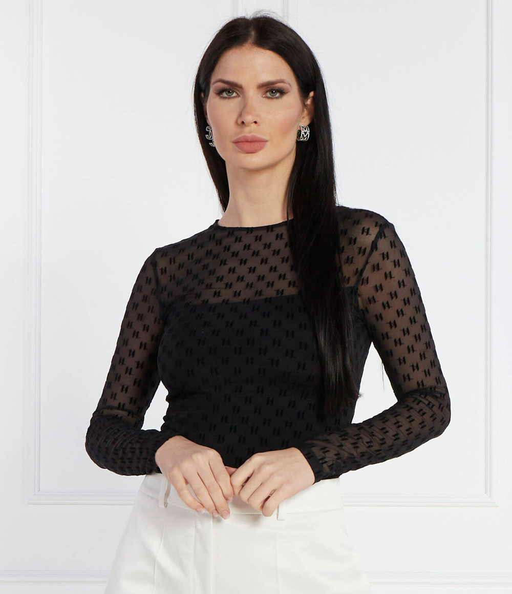 Блузка kl mesh Karl Lagerfeld - черный(240W1730)
