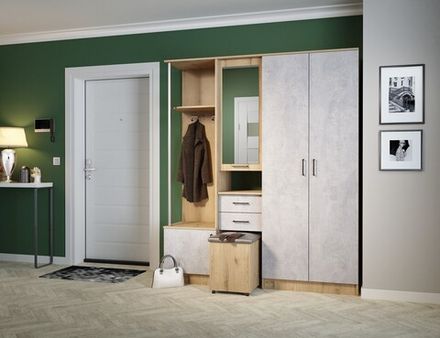 Прихожая «Дуся» 1.7 Дуб бунратти / Цемент