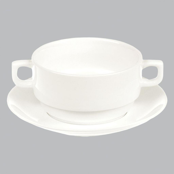 Бульонная пара 350 мл d 11,5 см h6 см белая фарфор Stackable P.L. Proff Cuisine [4]