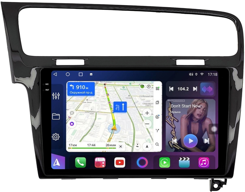 Магнитола для Volkswagen Golf 7 2012-2020 - FarCar BM257M монитор 10.36" QLED на Android 14, TS10, 4+32Гб, CarPlay, 4G SIM-слот