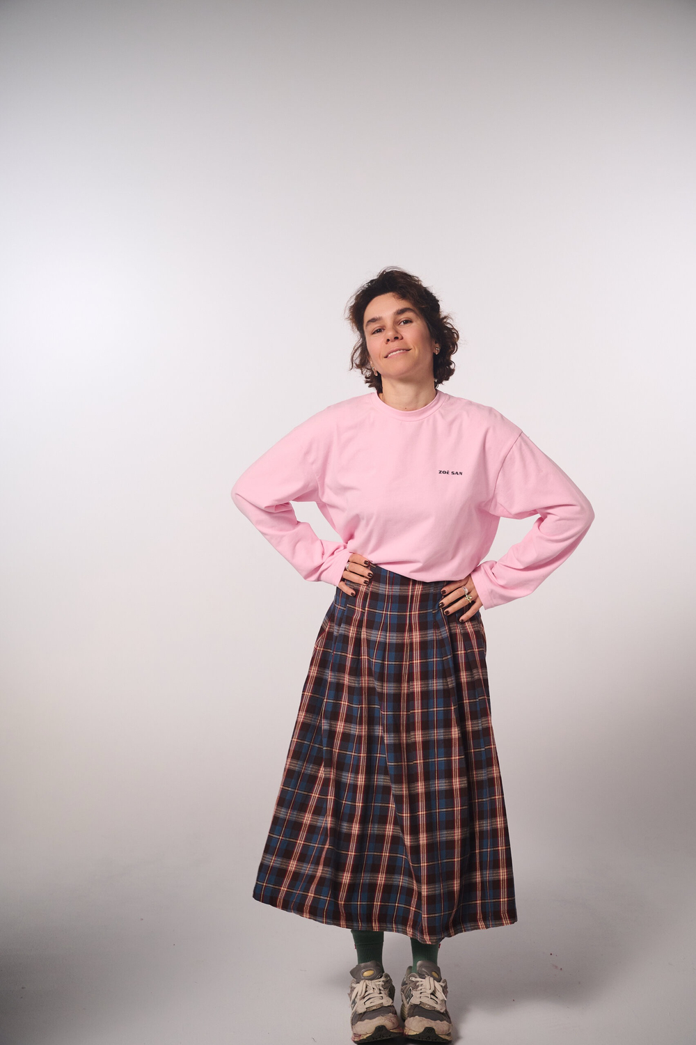 Юбка-колокол из фланели в шотландскую клетку