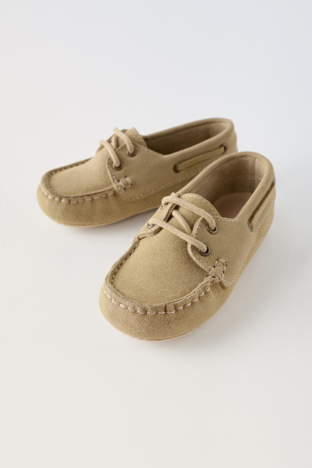 ZARA КОЖАНЫЕ ЛОФЕРЫ, ПЕСОЧНО-КОРИЧНЕВЫЙ