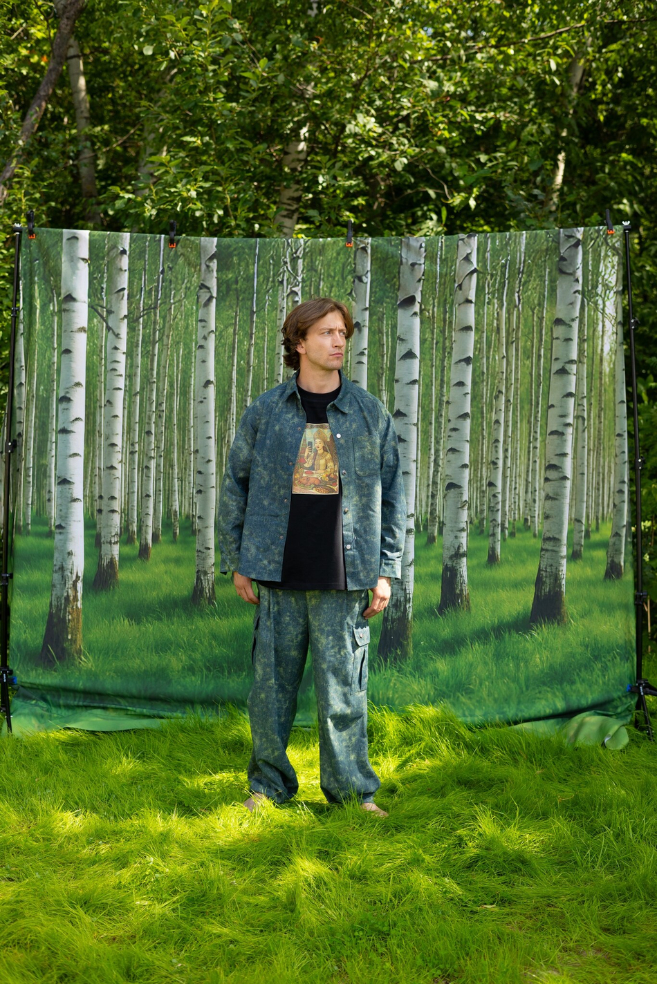 Джинсы Cargo Forest Man (Dark Blue Green)