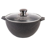 Казан алюм, антиприг, 6 л, Гранит black, с крыш, Мечта, 56 802
