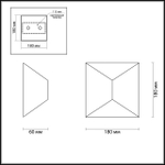3907/10WL HIGHTECH ODL20 501 черный/металл Настенный светильник LED 3500K 120° 10W 220V IP65 TIBRO
