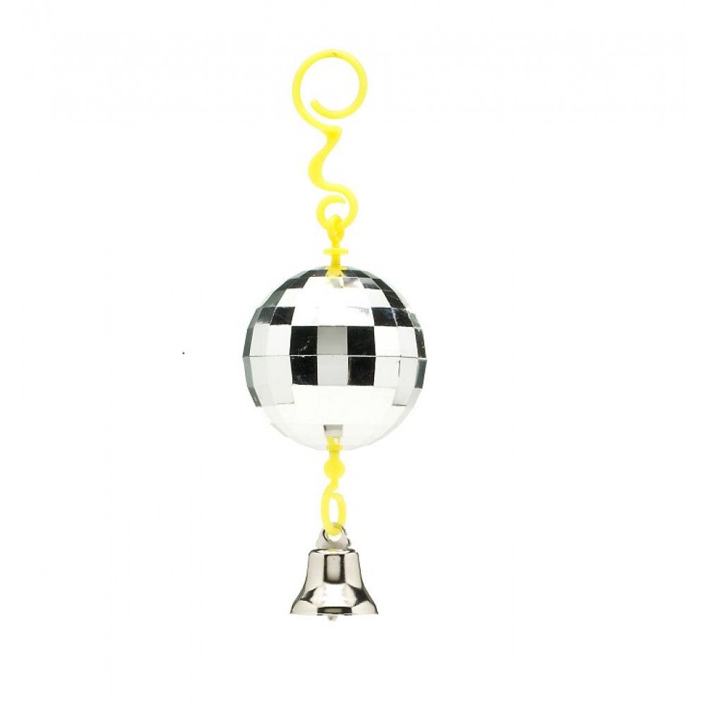 J.W. Игрушка для птиц - Зеркальный шар с колокольчиком, пластик