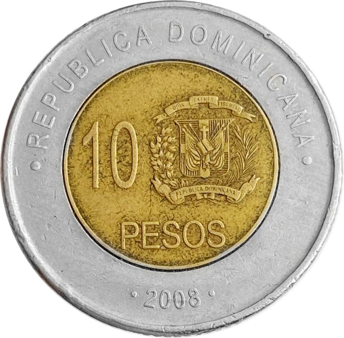 10 песо 2008 Доминикана