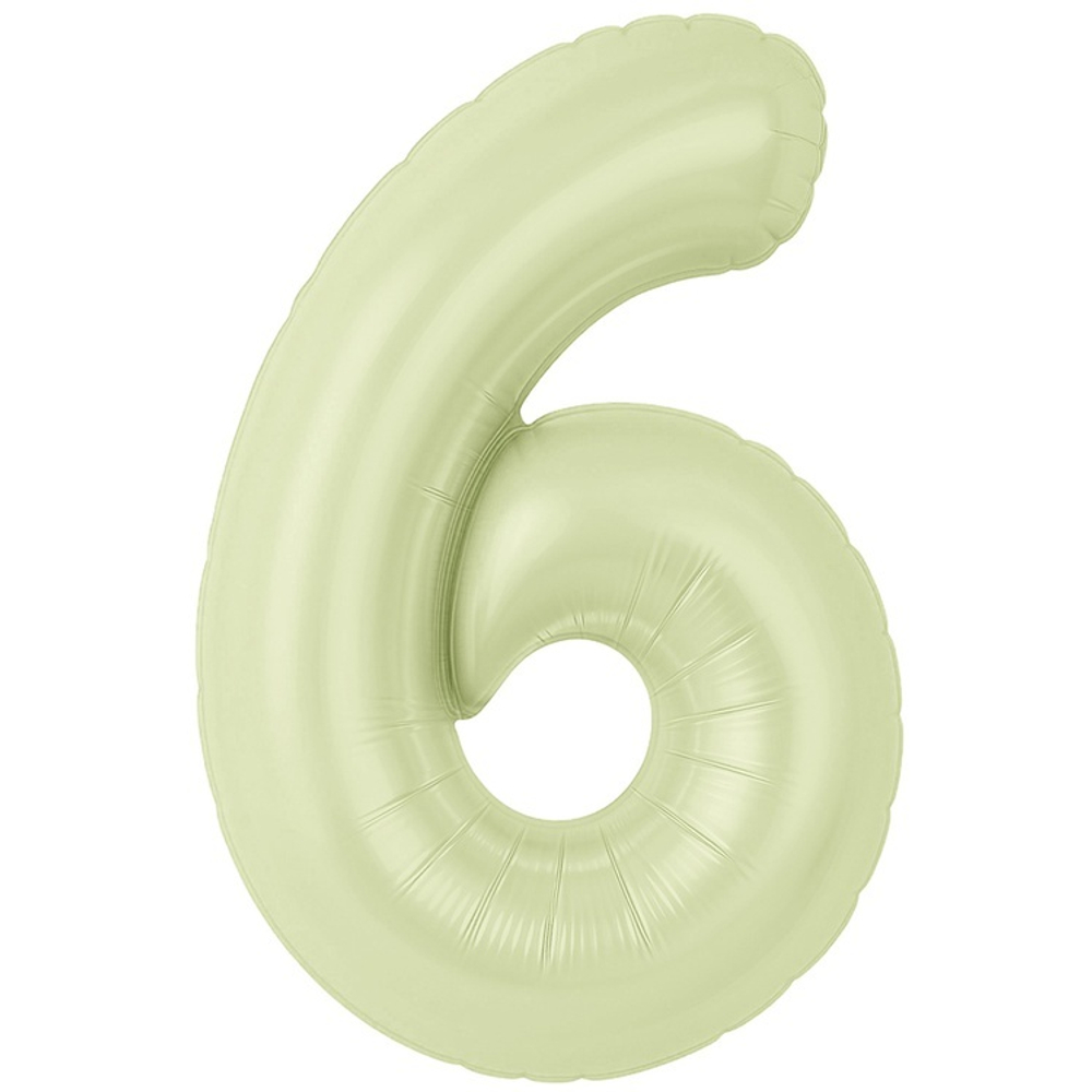 Цифры 102 см "Цвет Пыльный лайм" слим (slim)