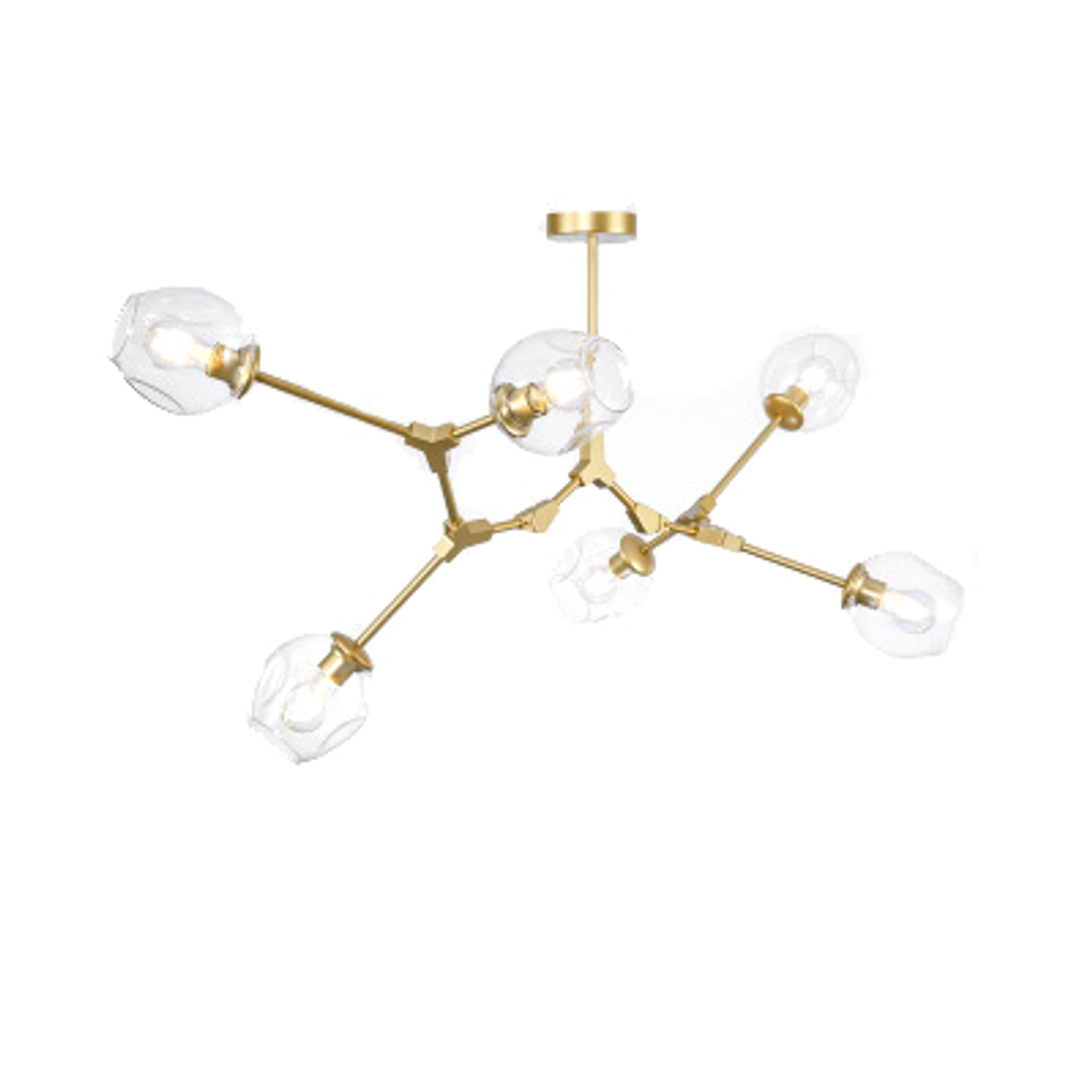 Ceiling design lamp  Branching Bubble by Roll & Hill (Lindsey Adelman) (6 lampshades,  Gold)