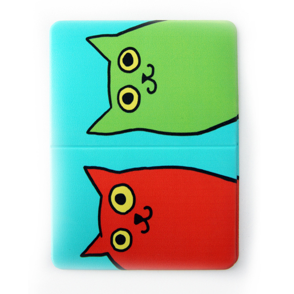 Обложка для транспортной карты "Разноцветные коты"