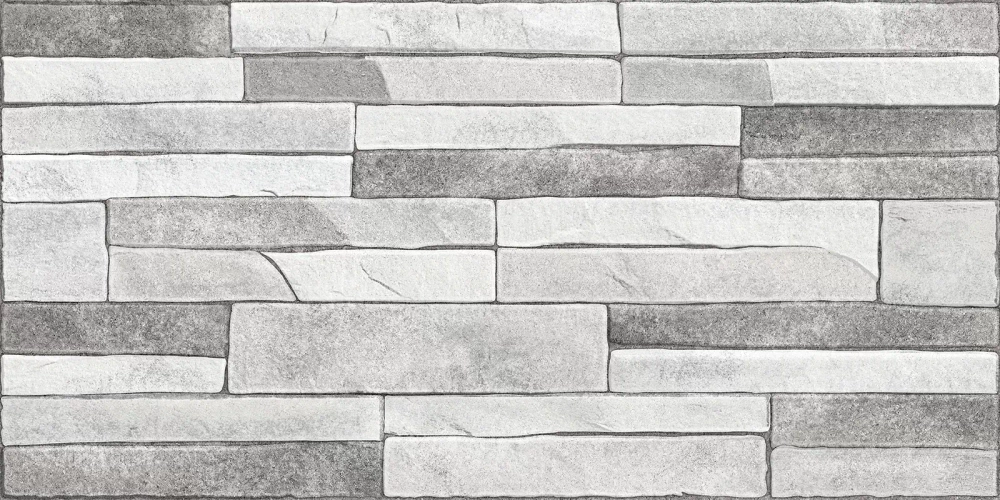 Настенная плитка Alma Ceramica TWU2550DCV17 Discover 24.9x50 микс глянцевая / рельефная под камень / под кирпич