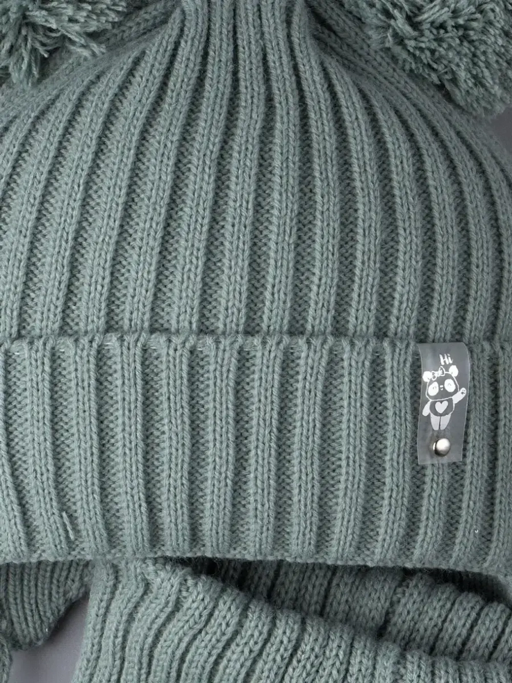 Шапка со снудом для девочки демисезонная