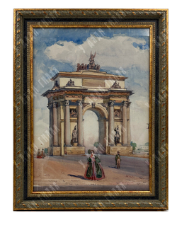 Кальнинг А. К. «Триумфальная арка». Акварель. Москва, 1935 г.