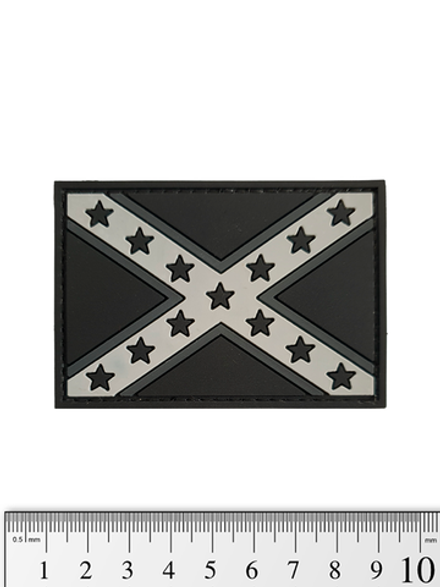 Шеврон Флаг Конфедерации PVC. Чёрный