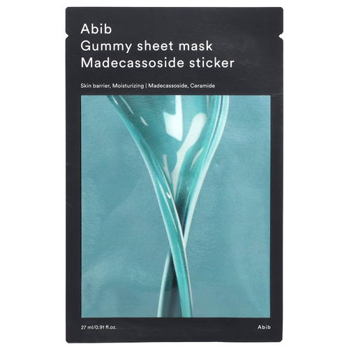 Abib, жевательная тканевая маска, мадекассосид, 1 шт., 27 мл (0,91 жидк. унции)
