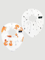 Сет из 2х нагрудников Mjölk Mini Лисички/Ночное небо, уценка