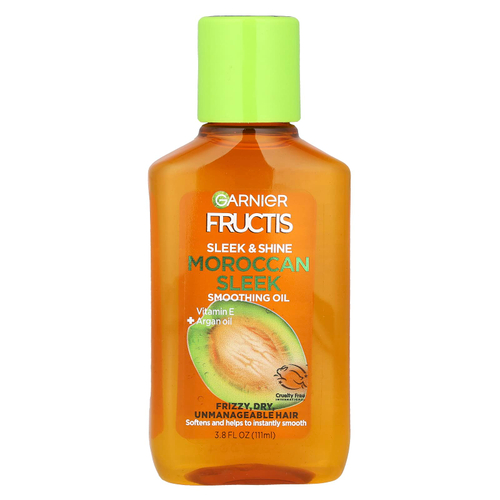 Garnier, Fructis, Sleek & Shine, марокканское масло для разглаживания гладкости, 111 мл (3,8 жидк. Унции)