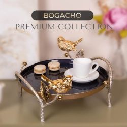 Фруктовница-конфетница Терра (поднос) Айвори Синий