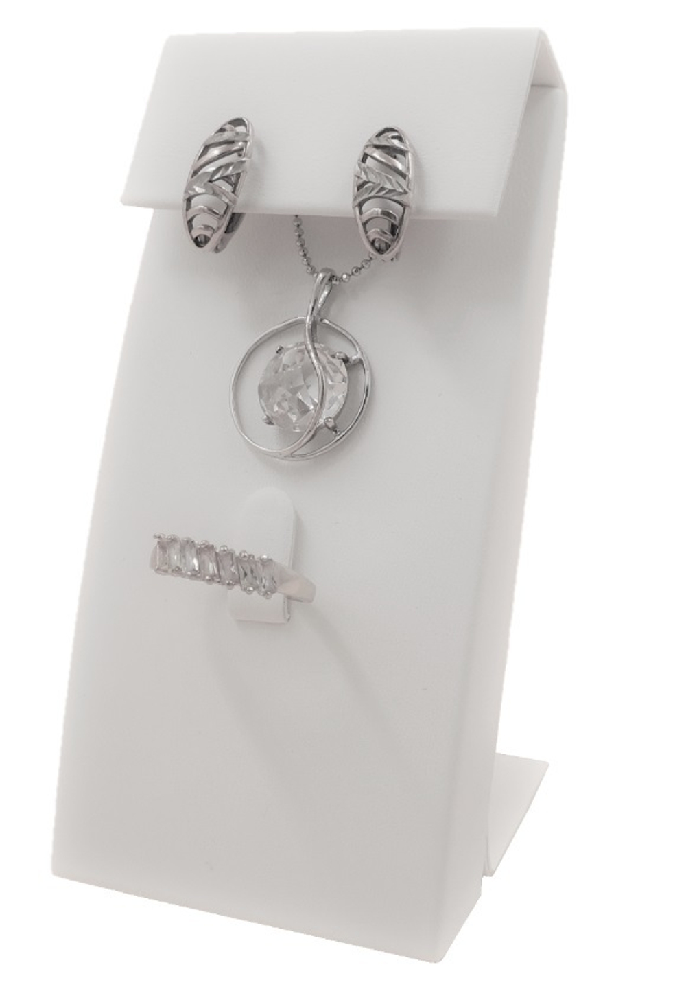 Подставка для гарнитура/изогнутая/2 прорези/съемн. планка на магнитах/2 отверстия/язычок/ф.№6 (2 резинки)