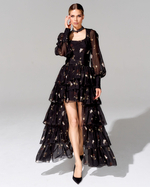 Платье длины мини из 100% шелка