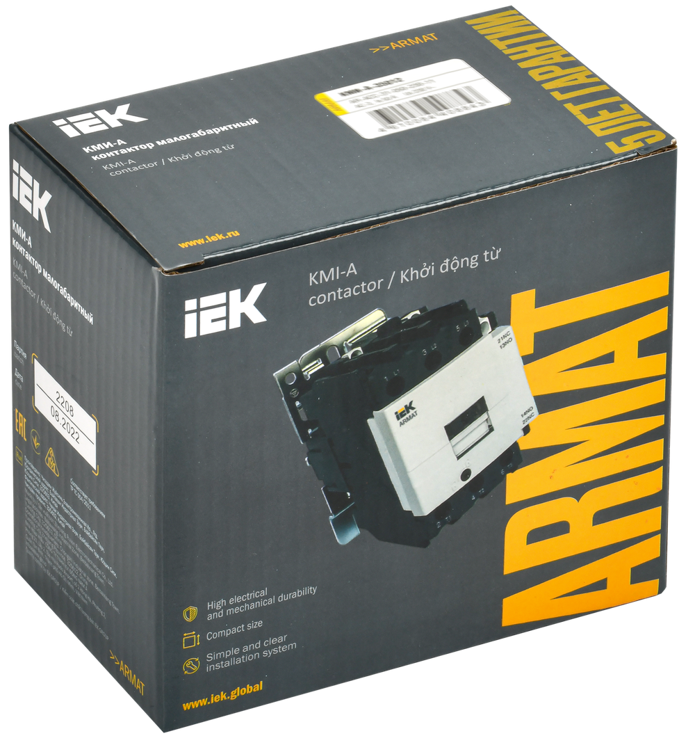 ARMAT Контактор КМИ-А-35012 LC1D 50А 230В/АС3 1NO/1NC IEK