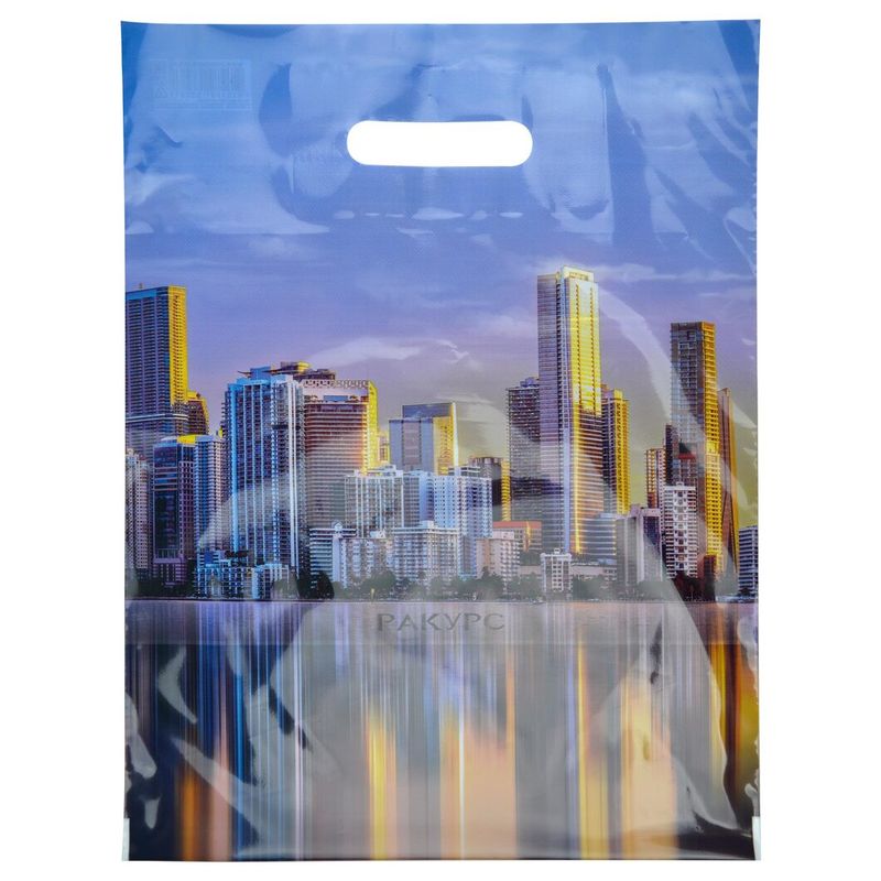 Пакет прорубная ручка Россия 31*40 см 60 мкм ПВД Ракурс   1 шт/уп 500 шт/кор