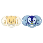 RaZbaby, Keep-It-Kleen, пустышка, для детей 0–36 месяцев, пингвин и медведь, 2 шт.