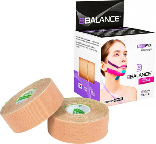 Кинезио тейп для лица №2 2,5см/5м.
