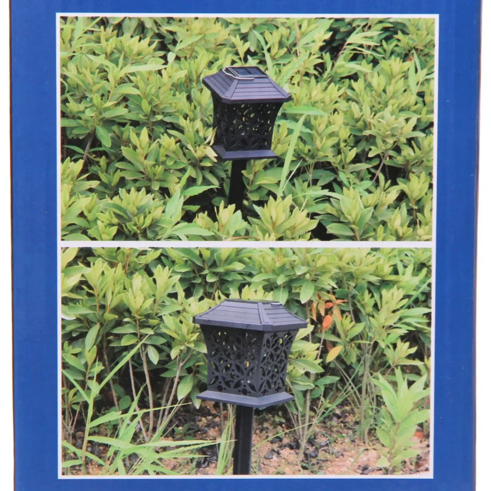 Фонарь садовый «Винтаж» 12*12*13,5 см (h=60 см) на солнечной батарее (универсальный), тёплый белый