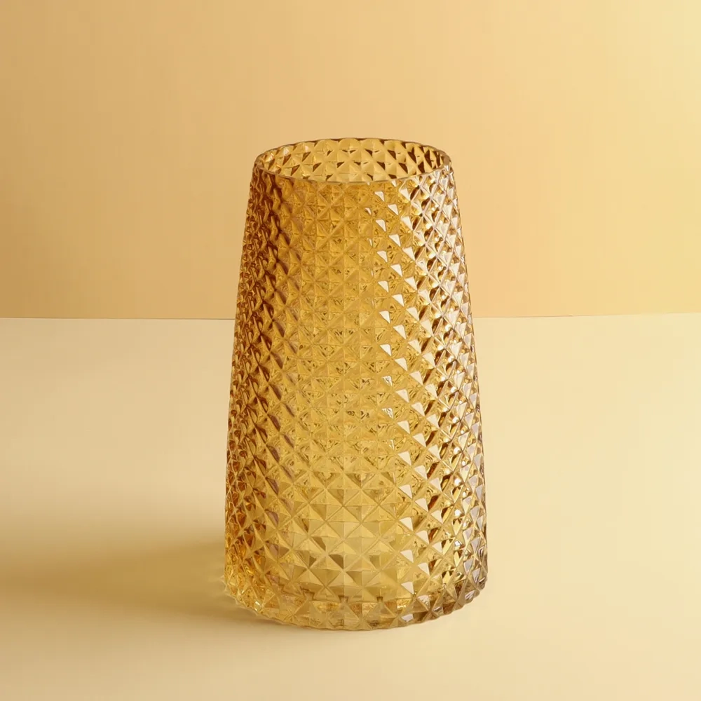 Ваза "Глория" 20см, цв.желтый