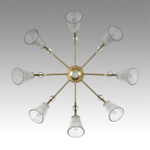 8046/8C CLASSI LN25 77 латунь/прозрачное стекло Люстра потолочная Е14 8*40W 220V AURICA