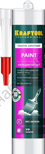 KRAFTOOL Paint 300 мл белый, Универсальный акриловый герметик (41251-0)