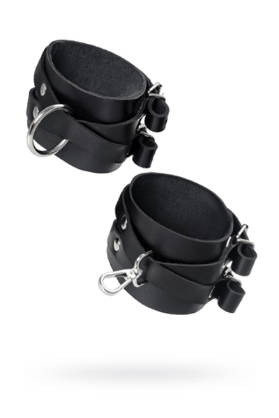 Оковы Pecado BDSM, с двумя перекрёстными ремешками, сцепка-оригинальный карабин, натуральная кожа