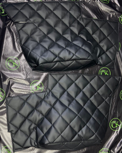 Коврики (утеплитель) под сиденья УАЗ 452 Буханка (чёрная нить ромб)