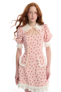 Платье-мини корсетное с накладными карманами