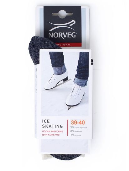 Термоноски женские Norveg Ice Skating  для катания на коньках средняя длина 9ISW