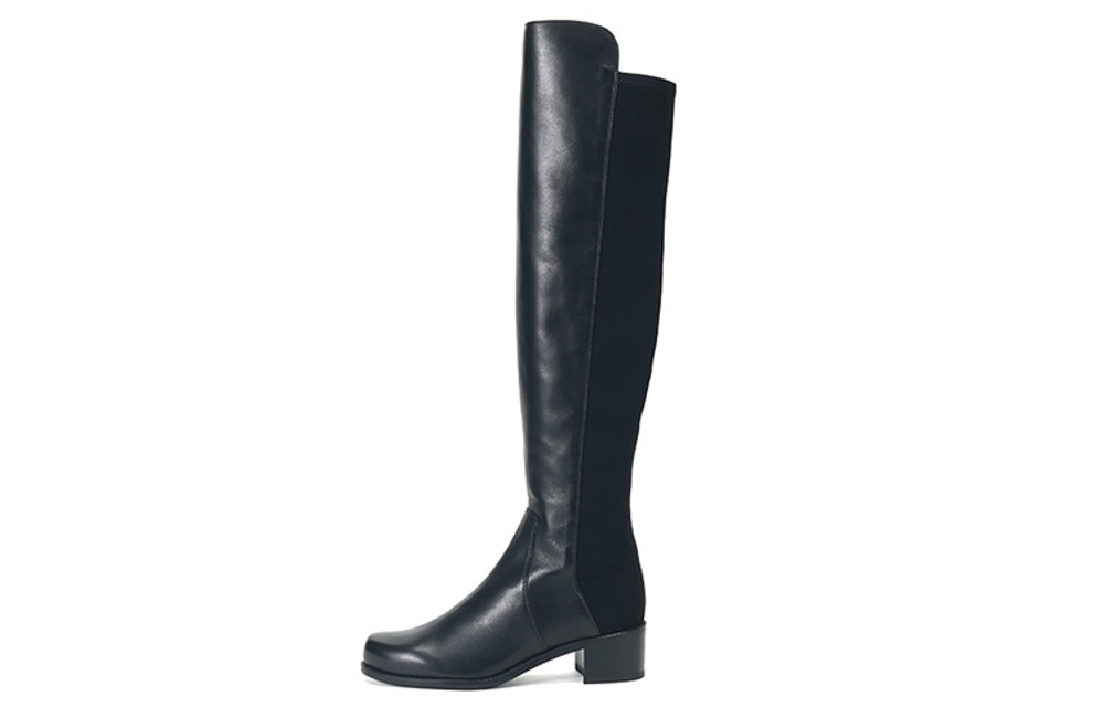 Stuart Weitzman/SW 5050 Fabric With Leather Over the knee Boots Women"s Black