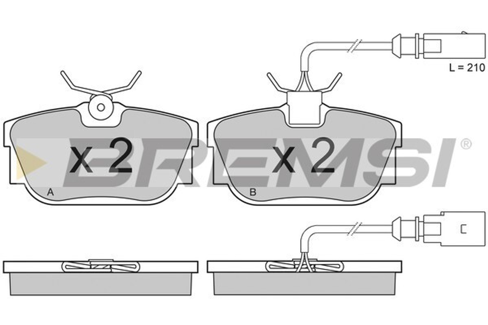 BREMSI - BP2946-BMS - Brake Pad Set, disc brake
