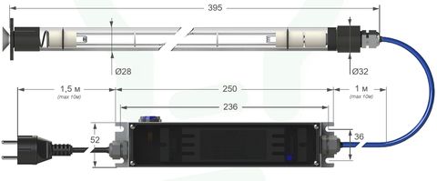 ПОГРУЖНОЙ УФ МОДУЛЬ ECO-PRO 1S-2