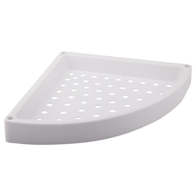 331-1 Полка угловая 1-ярусная (пластик, белый) РОТАТО  (20/1шт)