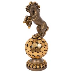 Скульптура Конь на шаре Бронза
